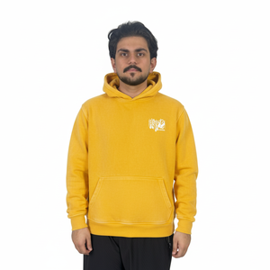 เสื้อฮู้ดดี้ผู้ชายแบบครอปทรงบ็อกซี่ สไตล์โอเวอร์ไซส์ สกรีนลายแบบ DTG ผลิตตามสั่ง ขายส่ง ผ้าฝ้าย 100% ล้างสีแบบ Acid Wash รุ่นพื้นฐาน - Product Image 1