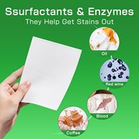 40 feuilles de lessive biodégradable à base de plantes, écologiques, à haute mousse, jetables, sans déchets, biodégradables, savon à lessive