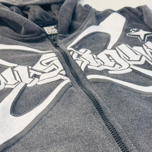 Sweat-shirts pour hommes de haute qualité, lavage à l'acide, 100% polyester, vêtements décontractés, capuche, poids 370 grammes, logo imprimé sur l'écran avant, sweat-shirt à fermeture éclair - Product Image 2