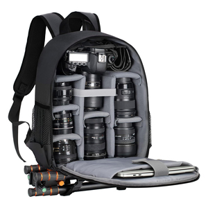 Sac à dos professionnel pour appareil photo reflex numérique, grande capacité, fermeture éclair en nylon, housse de pluie imperméable, compartiment pour ordinateur portable, étui de photographie - Product Image 1