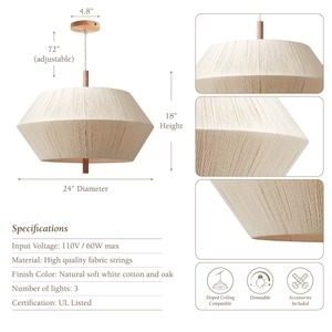 Lámpara colgante LED regulable moderna, elegante accesorio de techo minimalista, brillo difuso suave, comedor, cocina, espacios de vida, decoración - Product Image 5