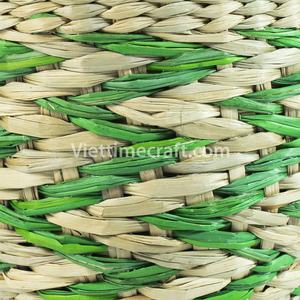 Set of 3 Multifunctional <b>Stainless</b> <b>Steel</b> Seagrass Storage Baskets Multicolor Sedge <b>Bin</b> Planter Vietnam Wholesale - Product Image 3