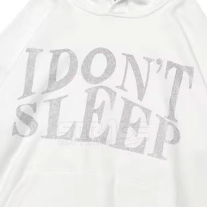 Sweat-shirts pour hommes en tissu polaire léger, respirant, écologique, avec strass, design personnalisé, séchage rapide, personnalisable - Product Image 2