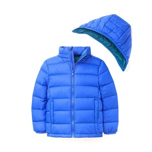 Chaqueta de plumón informal ligera para niños y niñas Abrigos de pato con cierre de cremallera para niños con gorra extraíble - Product Image 4