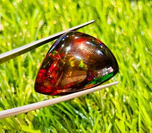 โอปอลสีดำธรรมชาติจากเอธิโอเปีย31.40กะรัตพลอยทรงรีอัญมณีหลวมสำหรับการทำเครื่องประดับ - Product Image 3