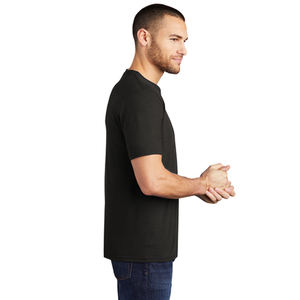 Men's Organic Cotton America 100% Custom Tri-Tee T-Shirt Jersey <b>Perfect</b> Ne T-Shirts with Long Length Manufactured Cheaply - Product Image 3