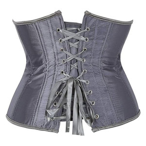 Women Under Bust Corset Satin Firm <b>Control</b> Shapewear Hook-and-Eye Design <b>Tummy</b> <b>Control</b> Daily Wear - Product Image 3