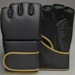 Custom 8OZ MMA Boxing Gloves Logo Printed PU Material <b>Hook</b> Loop Closure Unisex Heavy Bag Punching Training Sparring Gloves - Product Image 6