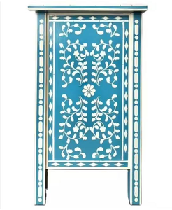 Mesa Auxiliar de Hueso Incrustado de Primera Calidad al por Mayor, Diseño Floral, para el Hogar y la Sala de Estar, Mesa de Noche de Hueso Incrustado para Dormitorio - Product Image 5