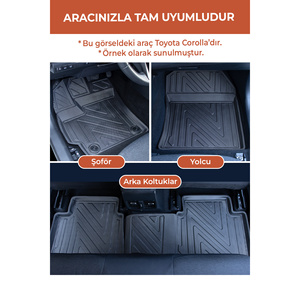 ชุดพรมปูพื้นรถยนต์ 4D สีดำ สำหรับรถยนต์ Chery Tiggo 7 Pro ปี 2020 ดีไซน์เฉพาะแบบร่องน้ำ ออกแบบพิเศษสำหรับรุ่นใหม่ - Product Image 1