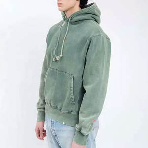 Haute Qualité 500 GSM Coton Épais Blanc Plaine Lourd Surdimensionné Hoodies No String Unisexe Logo Personnalisé Plus La Taille Hommes Hoodies - Product Image 3