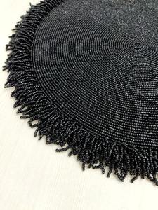 Manteles Individuales Hechos a Mano con Cuentas y Posavasos de Piedra de Vidrio Estilo Indio, Decoración de Mesa Personalizada, Alfombrillas Hechas a Mano con Cuentas - Product Image 2