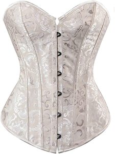 Plus Size <b>Women</b> Breathable Satin Lace up Sexy Overbust <b>Corset</b> Dress - Product Image 6