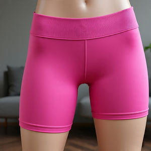 Pantalones cortos de compresión de cintura alta elástica OEM, pantalones cortos de yoga para entrenamiento de mujer con bolsillo - Product Image 2