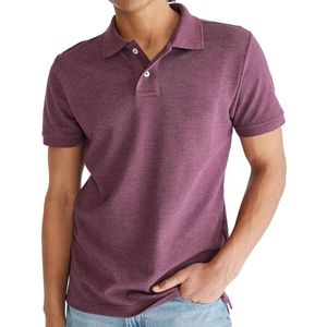 Polos de golf classiques pour hommes, de couleur grise, avec logo personnalisé, polos légers à manches courtes pour l'été - Product Image 5