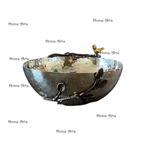 Bol décoratif en laiton de qualité supérieure bol de service de nourriture de forme ronde de conception fantastique pour une utilisation à la maison d'hôtel - Product Image 4