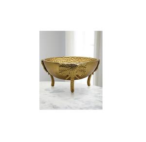 Lujoso cuenco de latón para servir para ocasiones especiales con intrincado trabajo hecho a mano y un acabado duradero - Product Image 3