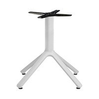 Socle de table basse en aluminium moulé sous pression, hauteur 50 cm, 4 pieds croisés, 4 pieds réglables, pour tables basses d'intérieur et d'extérieur