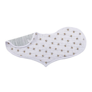 Baberos con diseño de corazón de la aurora al atardecer para bebés y niños pequeños, muselina de bambú suave, impermeable, lavable, con cierre de botón, 21x9,5 cm - Product Image 2