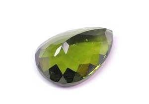 Maravillosa piedra preciosa de moldavita en forma de pera suelta para hacer joyas, piedra de moldavita facetada bien pulida de la República Checa - Product Image 3