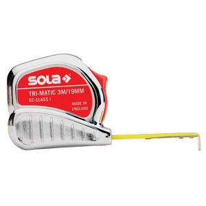 ตลับเมตร TRI-MATIC 3ม. x 13มม. ตัวเรือนพลาสติก พร้อมปุ่มหยุด SOLA - Product Image 1