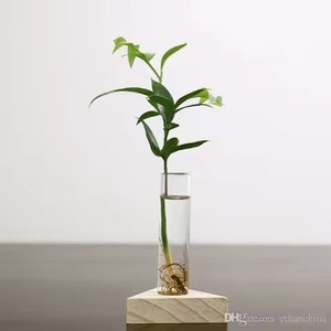 Floreros Estilo Ins, Soporte de 3 Tubos de Vidrio, Metal y Hierro con Diseño de Botella, Florero de Mesa - Product Image 4