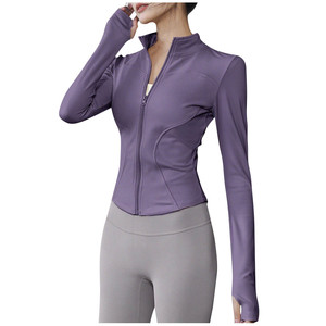 Top de Yoga Personalizado Transpirable de Spandex y Nailon, Chaquetas de Fitness para Mujer de Talla Grande, Top de Entrenamiento y Fitness Suave y Elástico - Product Image 5
