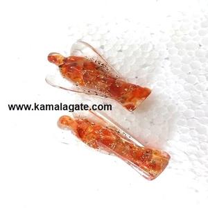 Handmade Natural Crystal Yellow Aventurine Semi-Precious Stone Carved Into Orgone Angel for Reiki Healing Available for Sale - Product Image 5