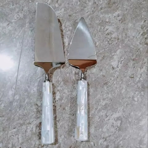 ชุดเซิฟเวอร์เค้กเปลือกสแตนเลสด้ามมุกมีดสลัดและสลัด - Product Image 1