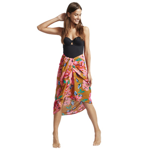 Fashionable Summer Sarong Printed Beach Swimwear Made of Friendly <b>Fabric</b>-Polyester Pareos for Wholesale From India - Product Image 3