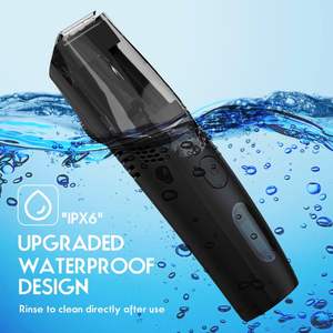 Tondeuse à barbe électrique rechargeable étanche IPX6 pour hommes, peignes de longueur réglable, alimentation USB - Product Image 1