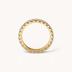 Anillo de Diamantes con Corte Princesa en Oro Amarillo de 18 Quilates para Hombre, Chapado en Rodio, Joyería Fina - Product Image 4