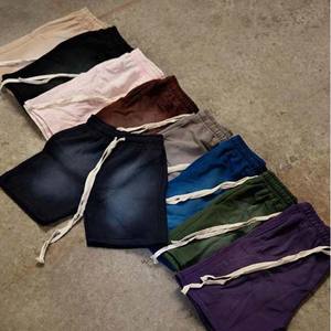 Precio de fábrica 100% algodón 250 g logotipo personalizado lavado ácido dos piezas camiseta de gran tamaño y pantalones cortos conjuntos para hombres precio barato pantalones cortos hombres - Product Image 1