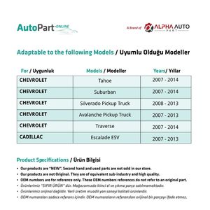 Engranaje de espejo lateral para Chevrolet Silverado, Avalanche - Product Image 3