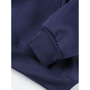 Sudadera con Capucha Azul Marino para Hombre, Corte Regular, Informal, con Bolsillo, Manga Larga, para Otoño - Product Image 3