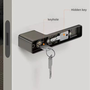 עיצוב חדש פנימי דלת כניסה שקטה נעילה נעילה מגנטית סגסוגת אבץ מנעול כבד חובה חדר שינה פנימי ידית דלת שחורה - Product Image 6