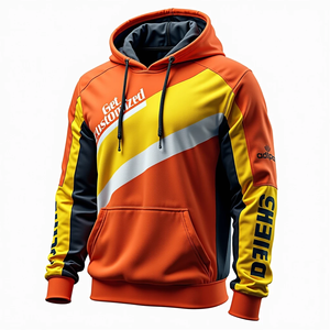 เสื้อฮู้ดดี้โอเวอร์ไซส์สำหรับผู้ชาย สั่งทำได้ ทนทาน พิมพ์ลายแบบซับลิเมชั่น สตรีทแวร์ ผ้าโพลีเอสเตอร์ 100% ผสมผ้าฝ้ายเนื้อนุ่ม - Product Image 3