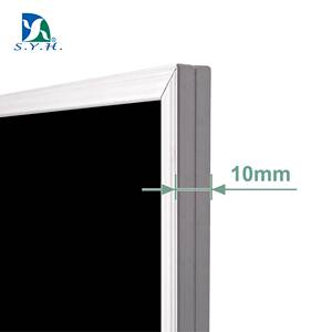 Tableau noir personnalisable avec cadre en aluminium argenté, surface magnétique/écriture et options noir/vert - Product Image 2