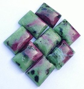 AAA + chất lượng tự nhiên màu xanh <span class=keywords><strong>Ruby</strong></span> Zoisite Cabochon hình chữ nhật phẳng trở lại hiệu chỉnh bên thứ ba chứng nhận không có lỗ tất cả các kích cỡ lỏng lẻo - Product Image 5