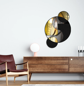 Decoración de pared de metal con espejo de plexiglás, escultura de pared, paneles de espejo para el hogar y la vida, espejo de pared acrílico decorativo - Product Image 2