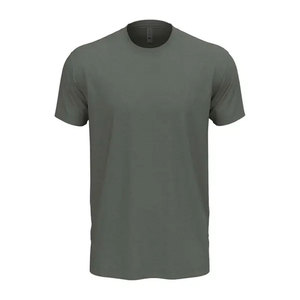 T-shirt à manches courtes en coton décontracté à col rond classique pour hommes T-shirt d'été basique solide et léger respirant - Product Image 5