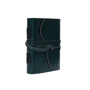 Diario de cuero Vintage hecho a mano, papel de árbol de trapo reciclado 100%, cuaderno espiral ecológico para bocetos, notas, diario, Idea de regalo - Product Image 4