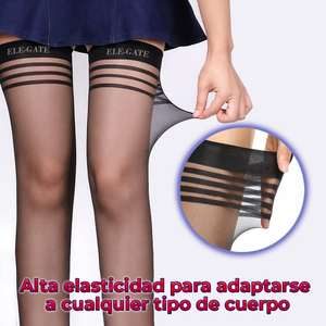 Transparent Sheer Nylon Thigh High <b>Stockings</b> Anti-Embolism Varicose Vein Thermal Breathable Solid Pattern <b>Knitted</b> Spandex - Product Image 6