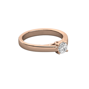 Bague solitaire en or 9 carats avec diamant brillant - Product Image 2