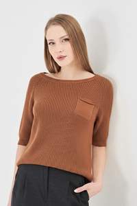 Suéter de Punto para Mujer, 100% Algodón Orgánico, Holgado, Transpirable, Suave y Cálido - Product Image 3