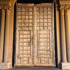 Puerta de Madera Maciza Hecha a Mano Vintage, Paneles Tallados, Marco Original, Diseño Tradicional Antiguo, Marca de Arte Indio de Rajastán - Product Image 4