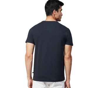 Camiseta de hombre de peso pesado de alta calidad de secado rápido de algodón de poliéster en blanco personalizado Ringer liso de punto bordado de impresión - Product Image 2