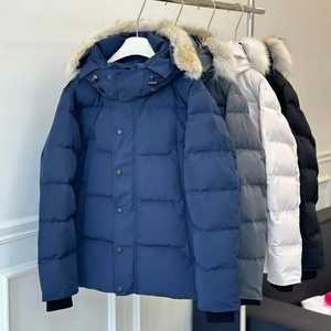 Ventes en gros 2025, mode, polyester, parka d'hiver pour homme, fausse fourrure, capuche, veste d'hiver à capuche pour homme - Product Image 5