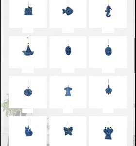 เครื่องประดับรูปมือฮัมซาสีน้ำเงิน แบรนด์ DAFNI ทำด้วยมือ วัสดุพลาสติก ของขวัญตกแต่งสวยงาม สไตล์ยอดนิยม งานปักประณีต ของขวัญวันแม่ อิสตันบูล - Product Image 2