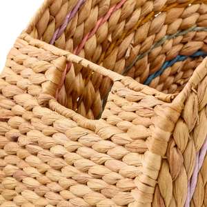 Cesta de Jacinto de Agua Arcoíris Colorida, Cesta de Almacenamiento Hecha a Mano, Venta al por Mayor, Ecológica, Hecha por VgreenArt de Vietnam - Product Image 2